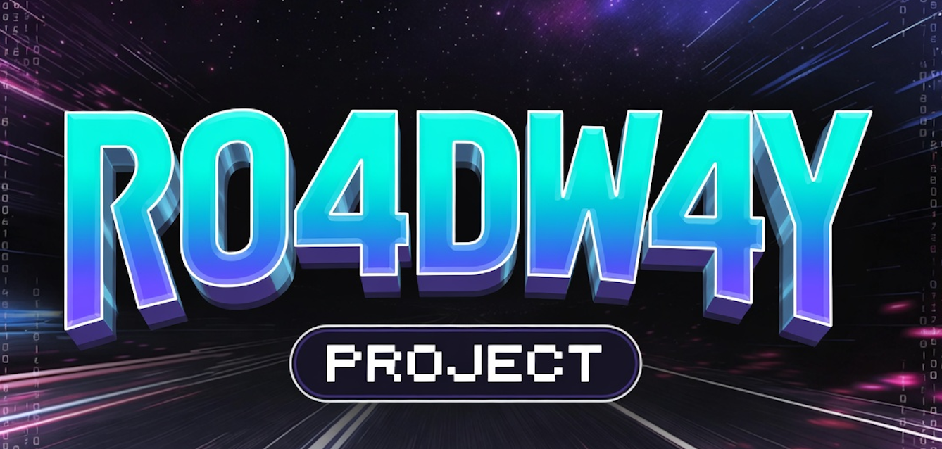 R04DW4Y top-down racing game banner artwork